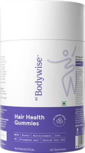Be Bodywise 5000mcg Biotin Hair Gummies |Hair Vitamins for Hairfall Control | No Added Sugar