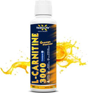 VedixLife L-Carnitine 3000 mg Liquid, Converts Fat into Energy Orange Flavour