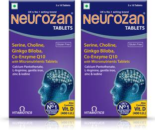 Neurozan Supplement 30 Tablets - Fuel Your Thinking with Cognitive Support (Pack of 2)