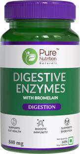 Pure Nutrition Digestive Enzymes with Bromelain Supports Digestion & Absorption of Nutrients
