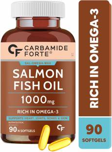 CARBAMIDE FORTE Salmon Fish Oil Omega 3 Capsules 1000 mg | EPA 180mg and DHA Fish Oil Capsules
