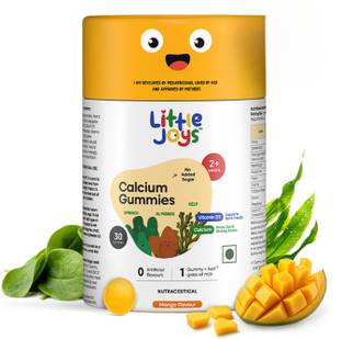 Little Joys Calcium Gummies for Kids (2+ yrs) For Stronger Bones, Joints, Teeth & Immunity