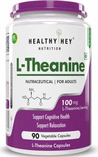 HealthyHey Nutrition L-Theanine 100mg- Support Relaxation - 90 Vegetarian Capsules