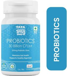 TATA 1mg Probiotics 30 Billion CFUs+ Capsule With Prebiotic Fibre Helps