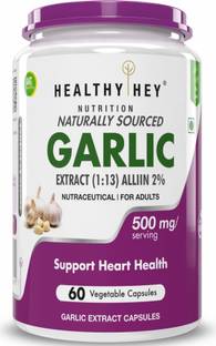 HealthyHey Nutrition Odorless Garlic Extract (1:13) Allium Sativum - 2% Allicin -(60 Veg Capsules)