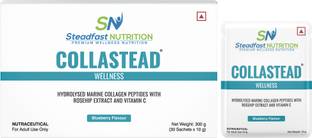 Steadfast NUTRITION Hydrolysed Marine CollaStead Peptides|Rosehip Extract|VitaminC (BlueBerry)