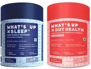 What's Up Wellness Sleep & Gut Health Combo | Melatonin for Restful Sleep + Prebiotics & Probiotics