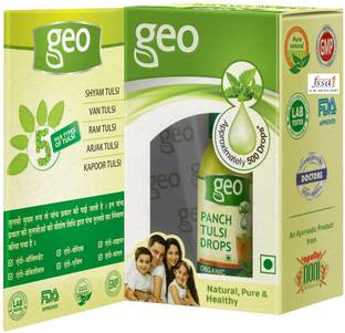 GEO Tulsi Drops Contains Extracts of 5 Rare Tulsi | Boosts Immunity | Cough And Cold