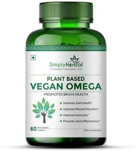 Simply Herbal Vegan Omega 800 mg DHA EPA Heart, Brain & Joint Support