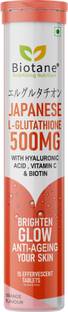 Biotane Japanese L-Glutathione + Hyaluronic Acid, Vit C & Biotin | Skin & Hair, 15 Tabs