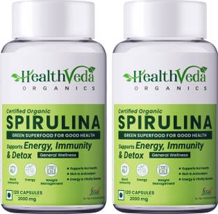 Health Veda Organics Spirulina Green Food For Good Health