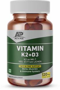 acv-pix VITAMIN-D3 K2 SUPPLEMENT | D3 FROM VEG LICHEN | K2 AS MK-7 | BONE SUPPORT