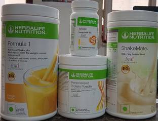 HERBALIFE FOEMULA 1 SHAKE MANGO , AFRESH LEMON , SHAKE MATE , PROTEIN POWDER 200GM