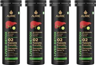 Auric Liver Detox Supplement Tablets with 10 Ayurvedic Herbs