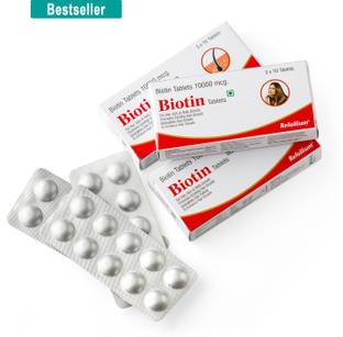 Refollium Advanced Biotin 10000 mcg For Strong Hair, Hair Fall Control & Healthy Skin