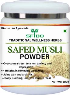 Hindustan Ayurveda Safed Musli Powder Natural Body Stamina