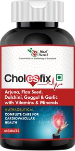 Hiral Health Cholesfix Tablets: Arjun chal, Flax seed with vitamins & Minerals | Heart health