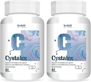 Vokin Biotech Cystalex 60 Capsule Improve the Overall Health of the Urinary System (Pack of 2)