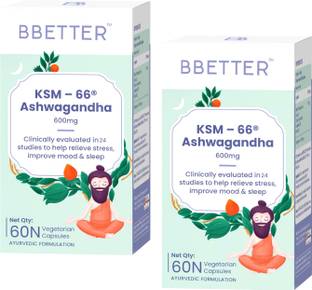 BBETTER Ashwagandha KSM66- 600mg Lab Tested Ashwagandha For Stress