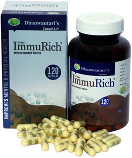 Dhanwantari's ImmuRich Immurich Natural Immunity Booster | A2 Cow Colostrum 120 Stamina Booster Capsule