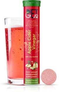 DIET GEAR Apple Cider Vinegar Effervescent Tablet with mother and Vit - B6, B7, B12 & C