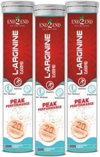 End2End Nutrition Peak Performance 1750mg L-Arginine L-Carnitine for Strength, Stamina, Endurance