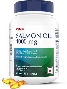 GNC Salmon Oil for Men & Women- 60 Softgels