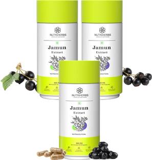 Nutriherbs Jamun Seed Powder Capsule |Supports Sugar Control & Diabetes for Men & Women