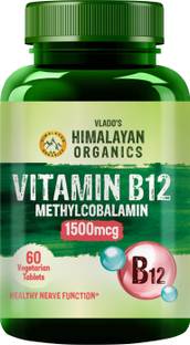 Vlado's Himalayan Organics Vitamin B12 Tablets 1500 mcg -Active form of Methylcobalamin Supplements