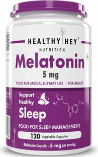 HealthyHey Nutrition Sleep Aid Melatonin , Promotes Sleep and Relaxation (5mg)