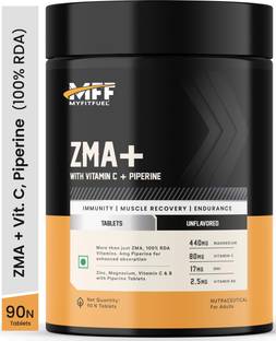 MyFitFuel ZMA+ (Zinc, Magnesium, Vitamin B6, Vitamin C & Piperine 95%), 90 Capsules