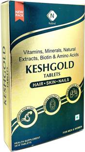 Nukind Keshgold Tablets with Biotin, Aminoacids For Healthy Hair, Skin And Nails