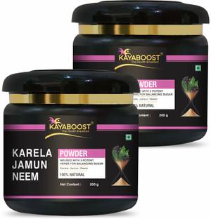 KAYABOOST Neem Karela Jamun Powder - For Maintaining Blood Sugar Levels - Set of 2