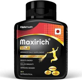 Cipla Maxirich Gold Daily Multivitamin with high purity grade Ginseng Extract