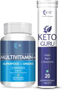 ANC Keto Guru For Weight Loss 20 Tablets & Multivitamin for Immunity 60 Capsules