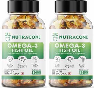NUTRACONE Omega 3 Fish Oil 1000 mg with 180 mg EPA and 120 mg DHA