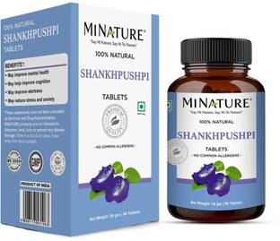 mi nature Shankhpushpi Tablets (90 Tab) - Natural Brain and Memory Support