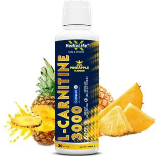 VedixLife L-Carnitine 3000 mg Liquid, Converts Fat into Energy Pineapple Flavour