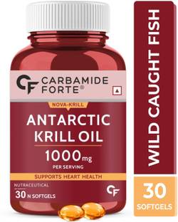 CARBAMIDE FORTE Antarctic Krill Oil 1000mg with Omega-3, Marine Phospholipids & 2% Astaxanthin