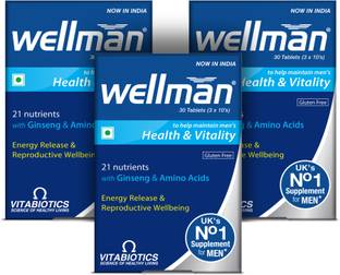 wellman Comprehensive Multivitamin for Men | Supports Energy (Pack of 3)