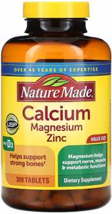 Nature Made Calcium Magnesium Zinc with Vitamin D3, 300 Tablets