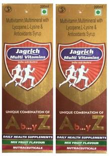 JAGSONPAL JAGRICH MULTIVITAMIN AND MULTIMINERAL SYRUP (2*200ML)