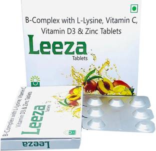 Sepik Leeza B-Complex With L-Lysine, Vitamin C, Vitamin D3,Zinc Multivitamins Tablets