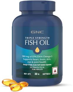 GNC Triple Strength Fish Oil - 1500 mg with 900 mg of EPA/DHA Omega 3s