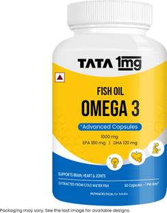 TATA 1mg Fish Oil Capsules for Hearth and Bone Health