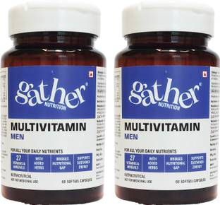 Gather Nutrition Multivitamin Men’s | Boost Immunity, Stamina & Support Health & Brain Function