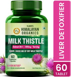 Vlado's Himalayan Organics Milk Thistle Extract Detox Supplement For Men & Women With 800Mg, Healthy Liver