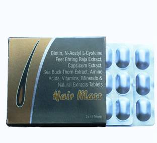 HAIR MASS Hair Growth Advance Formula |Bhringraj & Biotin |FSSAI Approved