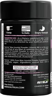 NutriJa 100% Pure Myo Inositol Powder (Vitamin B8) Supplement