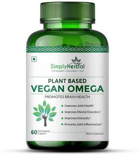 Simply Herbal Vegan Omega 800 mg DHA EPA Heart, Brain & Joint Support